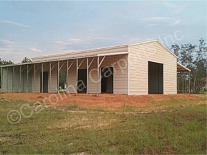 Custom Vertical Roof Style Carolina Barn with Frame Outs on Side